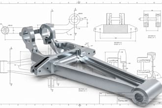 design mechanical product, 2d technical file, solidworks, manufacturing drawing