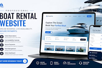 build a boat rental website with online booking reservation and payment system