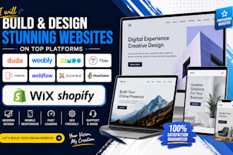 build design duda weebly jimdo tilda mobirise webflow joomla gator wix shopify