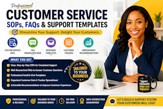 create customer service sops, faqs, and response templates