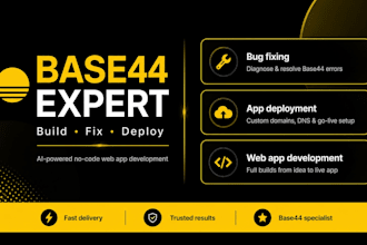base44 expert base44 bug app deployment base44 app web app base44 fixing base44