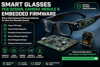 design smart glasses pcb camera module and embedded firmware