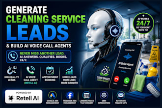 generate cleaning service leads and build ai voice call agents using retell ai