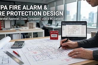 nfpa compliant fire alarm systems fire protection drawings for marshal approval