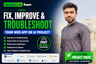troubleshoot, improve and complete your ai vibe coded web app or mvp