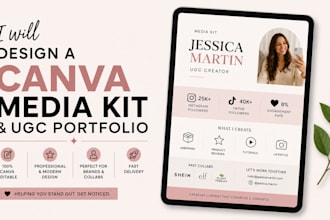 design a canva media kit and ugc portfolio
