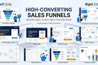 build gohighlevel sales funnel with CRM automation checkout and optimization