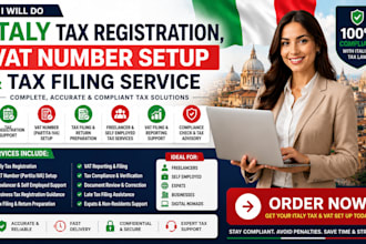 do italy tax registration vat number setup and tax filing service