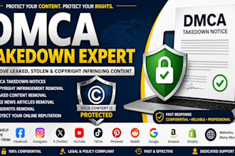 send dmca takedown notice to remove copyright,infringing