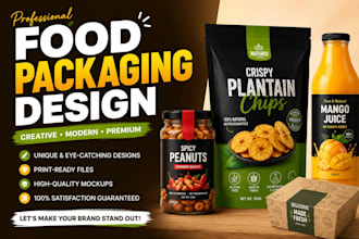 design food packaging, snacks, seasoning label, pouch design and  myler bag