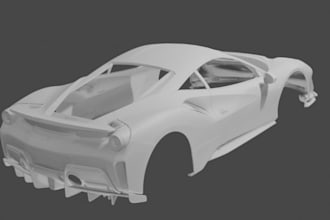 model 3d custom rc body shell, scale car, brushless rc car, drift car, 3d print