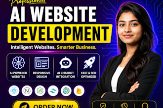 create ai powered website, ai web application and chatbot