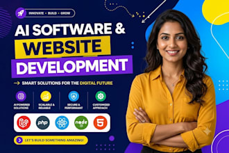 build or rebuild custom ai website, business ai website as ai web developer