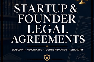 prepare a startup corporate governance dispute agreement