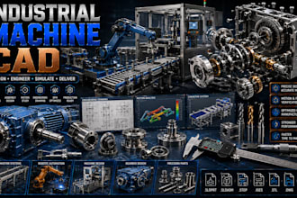 design industrial machinery and mechanical assemblies in solidworks