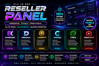 setup reseller panel lionott, dream4k,strong8k, megaott,trex, zen4k reseller web