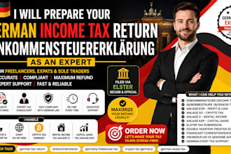 prepare your german income tax return einkommensteuererklarung as an expert