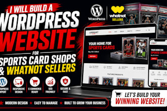 build a wordpress website for sports card shops and whatnot sellers