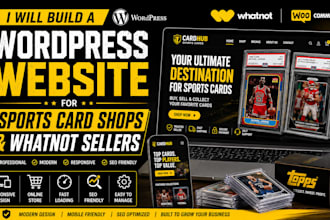 build a wordpress website for sports card shops and whatnot sellers