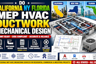 do california ny florida mep hvac ductwork mechanical design