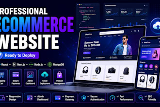 develop a responsive ecommerce website with admin dashboard