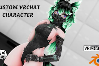 do custom vrchat avatar, nsfw character, koikatsu, furry avatar for pc, quest