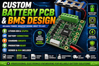 design custom battery management system lifepo4 bms lithium battery pack pcb