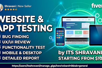 do professional website testing and mobile app testing