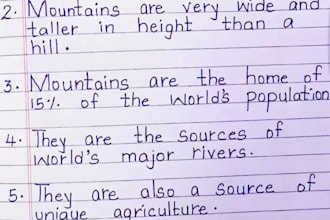 write handwritten english notes