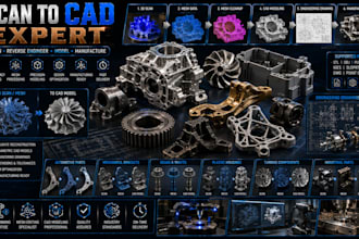 do reverse engineering from 3d scan stl or physical part