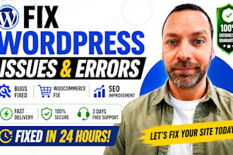 fix wordpress issues, errors, bugs, woocommerce fix, fix wordpress website, seo