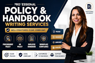 write procurement policy, HR policy, employment handbook, workplace compliance