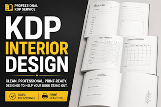 design custom amazon kdp journal planner and workbook interior layout