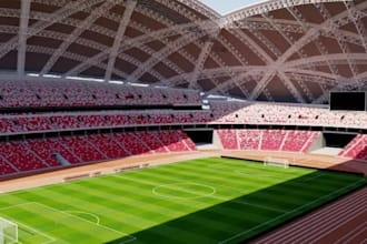 refresh 3d olympic stadium,football arena,sport facilities,indoor sport render