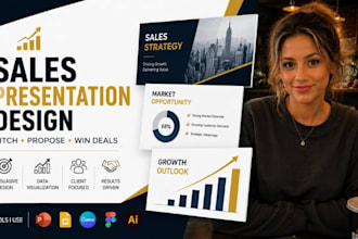 perform sales presentation design, pitch deck, marketing powerpoint expert