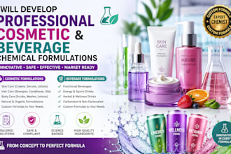 develop professional cosmetic and beverage chemical formulations