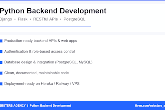 build a python web app or backend API using django or flask