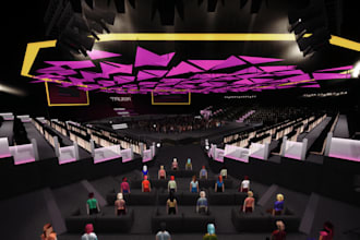 align3d concert stage interior,led wall lighting,stage rigging,apron area design