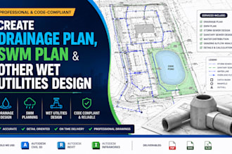 create drainage plan, swm plan and other wet utilities design