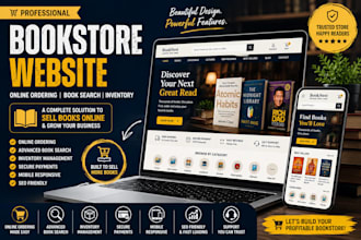 create bookstore website with online ordering book search and inventory
