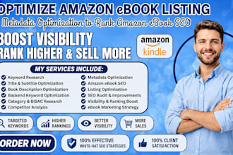 optimize amazon ebook listing, metadata optimization to rank amazon ebook SEO