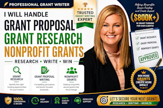handle grant proposal, grant research, nonprofit grants