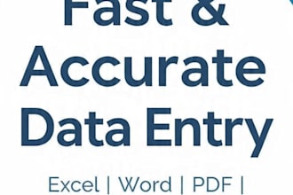 do fast and accurate data entry in excel or word