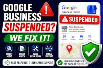 fix your suspended google business profile