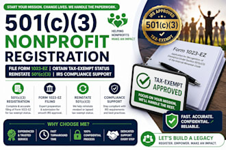 do 501c3 nonprofit registration file form 1023ez and reinstate 501c3 tax exempt