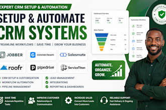 setup jobber crm connecteam salesmate roofr pepdrive servicetitan crm automation