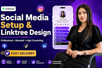 design a high converting linktree bio link landing page for your business