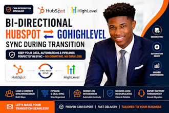 set up bi directional hubspot to gohighlevel CRM sync for smooth migration