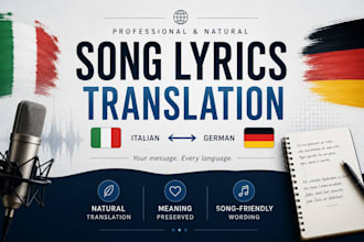 translate your song lyrics professionally
