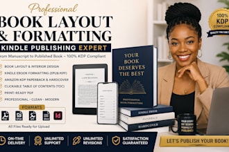 do professional book layout, kindle and book publishing paperback layout